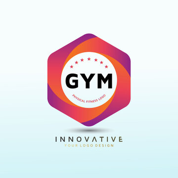 Gradient color dumbbell icon fitness logo, Gym Fitness Logo Images and Vectors, Stock Photos