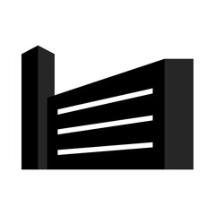 city building icon, silhouette style design
