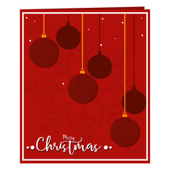 Christmas card with a christmas ball - Vector