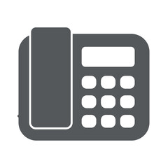 office phone icon, silhouette style