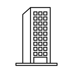 city building icon, line style