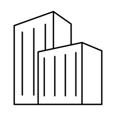 icon of city building, line style