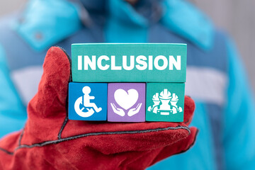 Industrial concept of inclusion. Manufacturing diversity.