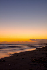 Fototapeta na wymiar landscape with beach at sundown