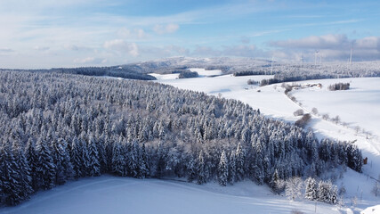 Schwarzwald Winter Landschaft Berge mit Schnee bei Sankt Peter