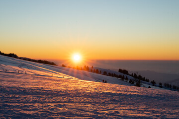 Sonnenuntergang Auf Dem Schauinsland Schwarzwald
