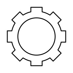 gear wheel icon, line style