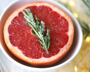 Fototapeta na wymiar winter grapefruit