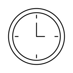 wall clock icon, line style