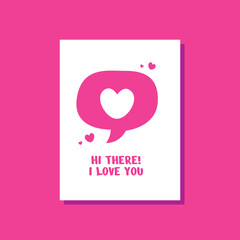 Valentine's day illustrations for cards poster or stickers