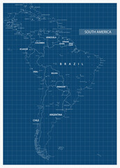 Outline Map of South America
