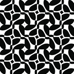 Black and white texture. Abstract seamless geometric pattern.
