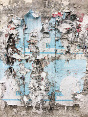 Wall texture that forms a collage