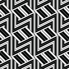 Black and white texture. Abstract seamless geometric pattern.
