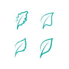Fototapeta na wymiar Tree leaf vector and green logo design friendly concept health and nature logo and symbol