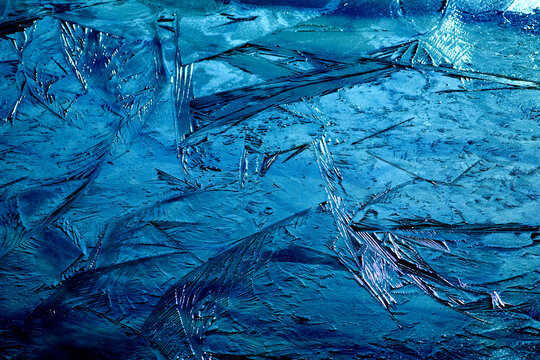 dark blue abstract ice texture background