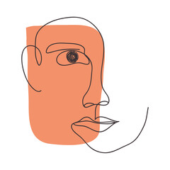 modern abstract face icon, colorful design