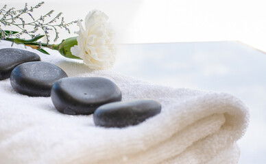 Obraz na płótnie Canvas Spa massage Aromatherapy body care background. Beauty and health care
