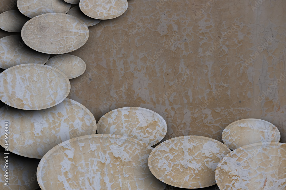 Poster 3d rendering wall and floor background and space