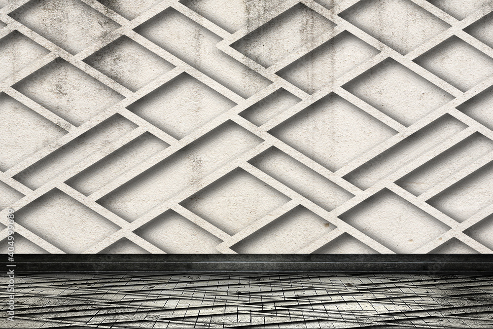 Poster 3d rendering modern wall abstract background and pattern