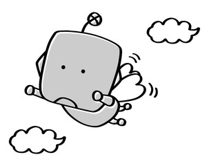 散歩をするロボット　子供　03