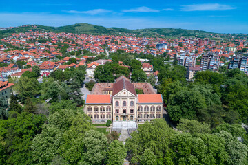 Fototapeta na wymiar Aerial view of Arandjelovac, Sumadija, Central Serbia