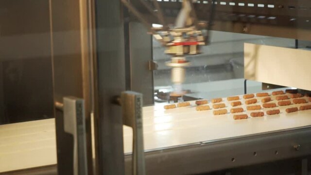 Chocolote machine ina chocolate factory in Switzerland