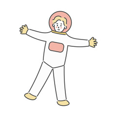 Floating Astronaut in the space