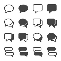 speech bubble and chat box icon set,vector and illustration