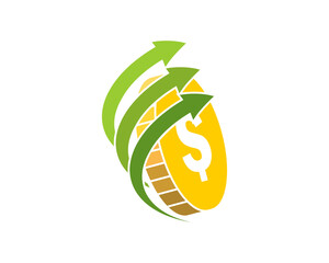 Con with arrow growth up logo