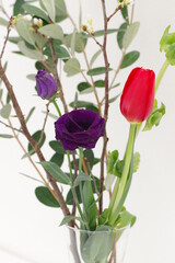 春を感じさせる生け花