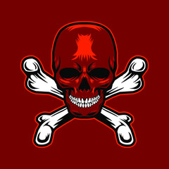 illustration of skull with crossbones