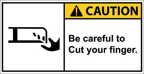 Cutting fingers, do not insert them.,Caution sign