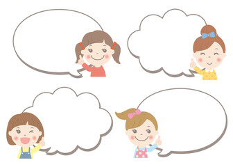 ふきだしセット（女の子）
