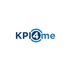 Kpi4me Logo Symbols Modern Blue