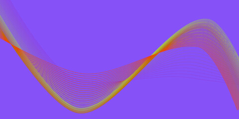 Gradient wave abstract line background Colorful dimensions on a purple background