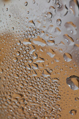 Water drops in transparent bottle close up modern background high quality prints