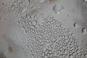 Water drops in transparent bottle close up modern background high quality prints