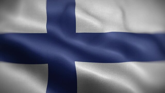 Finland Flag Textured Waving Front Background HD