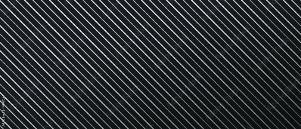 Aufkleber black horizontal 3d stripes. dark geometric grid diagonal lines background. modern dark abstract vec