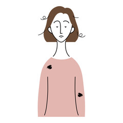 身なりに無頓着な女性