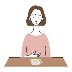 食欲がない様子の女性