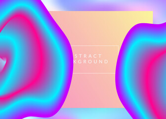 Liquid fluid. Futuristic interface, banner composition. Vivid gradient mesh. Holographic 3d backdrop with modern trendy blend. Liquid fluid with dynamic elements and shapes. Landing page.