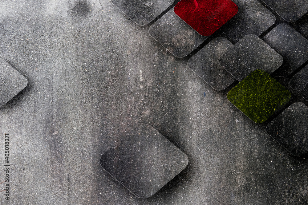 Poster 3d rendering old wall abstract background and patterns
