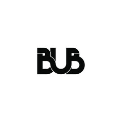 bub letter original monogram logo design