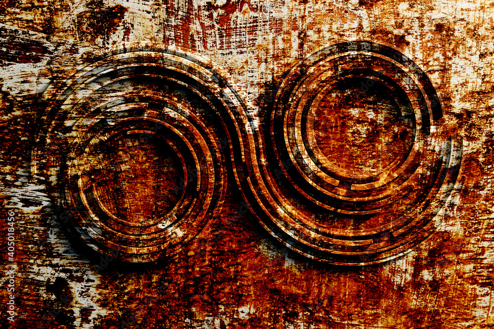 Aufkleber 3d rendering old wall abstract background and patterns