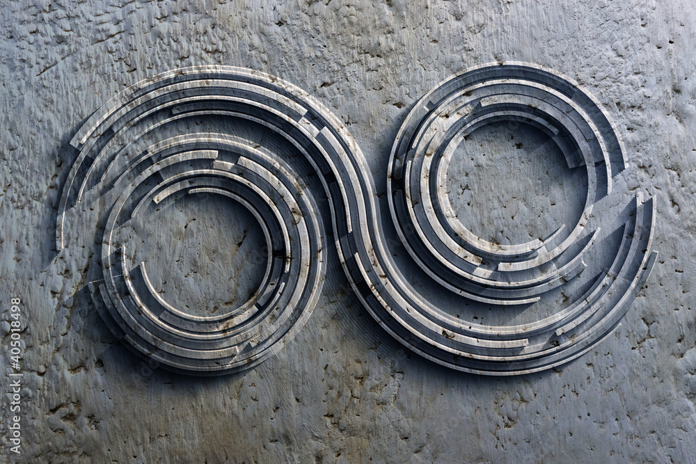 Aufkleber 3d rendering old wall abstract background and patterns