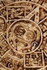 Aztec sun stone close up background modern high quality prints
