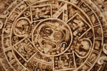 Fototapeta na wymiar Aztec sun stone close up background modern high quality prints