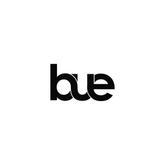 bue letter original monogram logo design